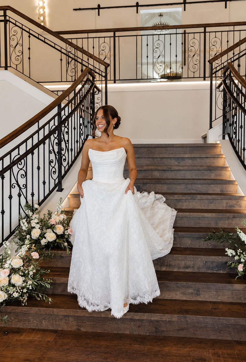 Castle Rock bride with a natural-looking custom spray tan before her wedding